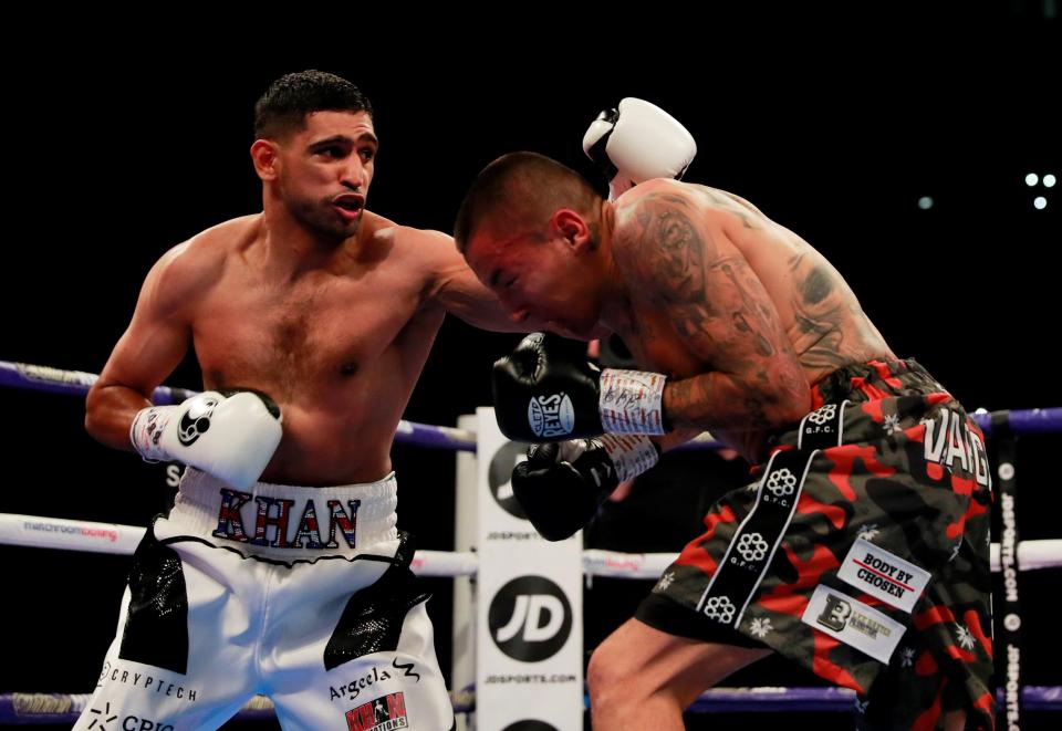 Khan gave 100 per cent as he edged the fight on points