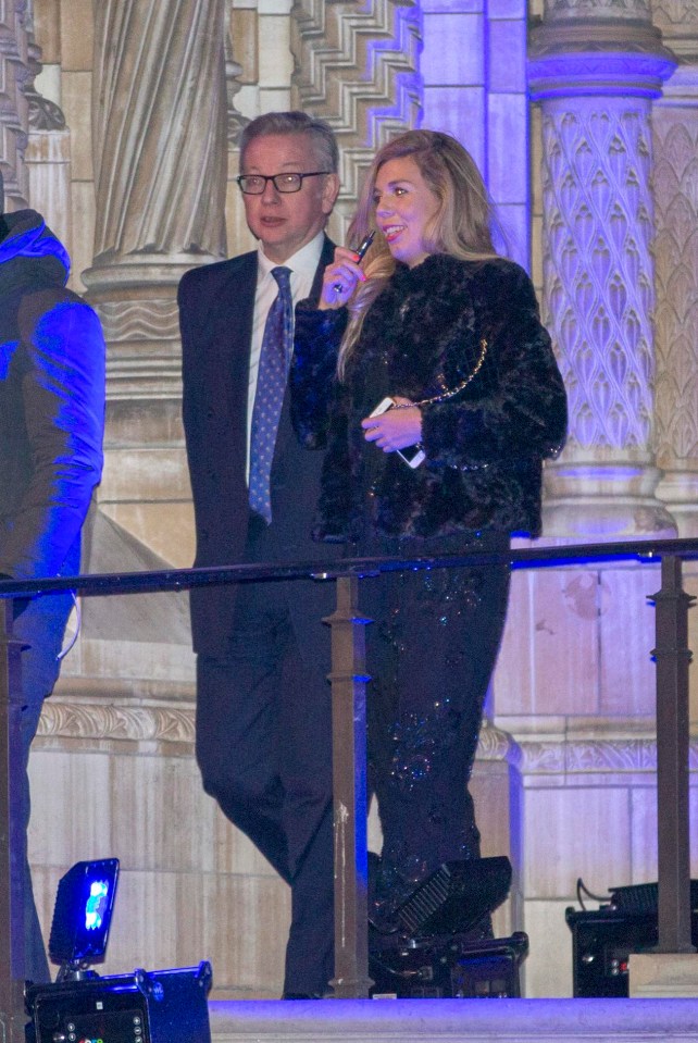 Carrie with Michael Gove at the Conservative Black and White Ball this summer