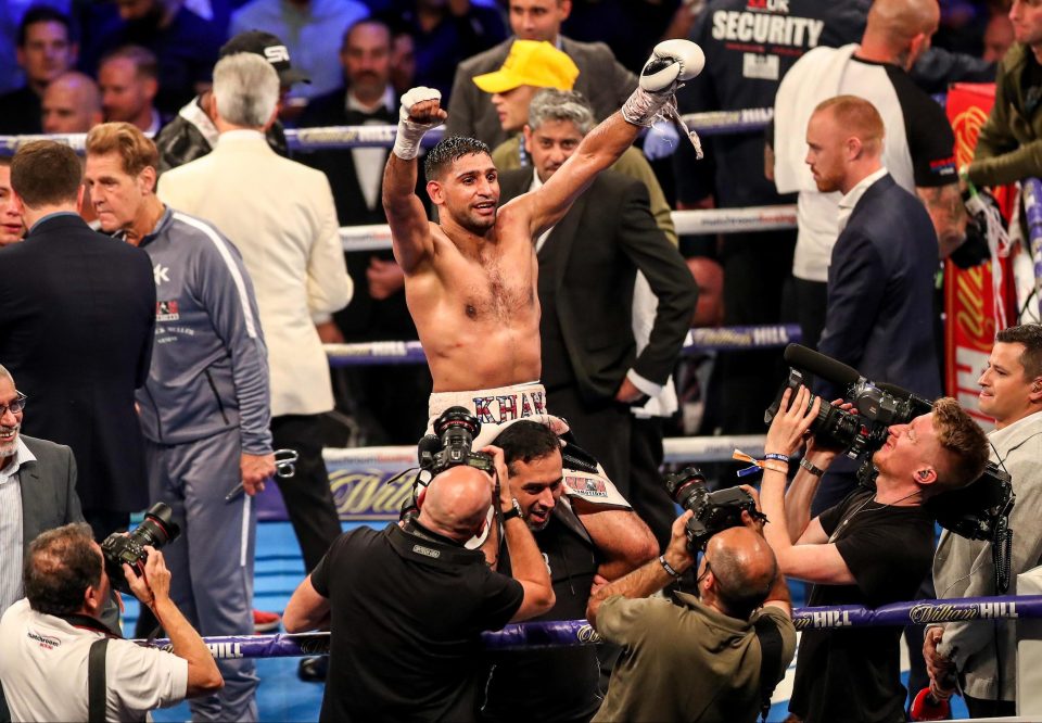 Amir Khan celebrates victory but knows he is nearing the final stages of a thrilling career