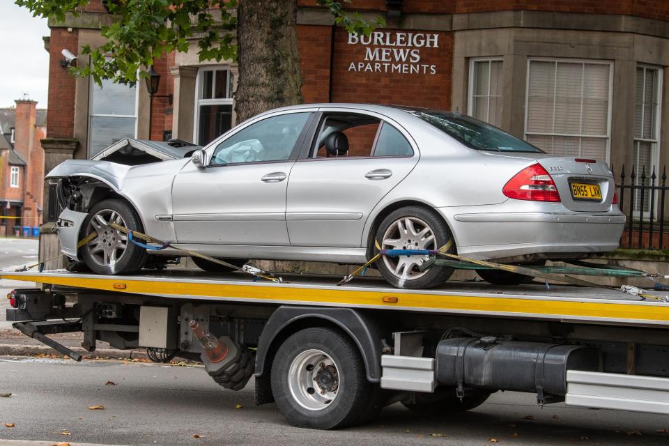  A Mercedes was also involved in the crash