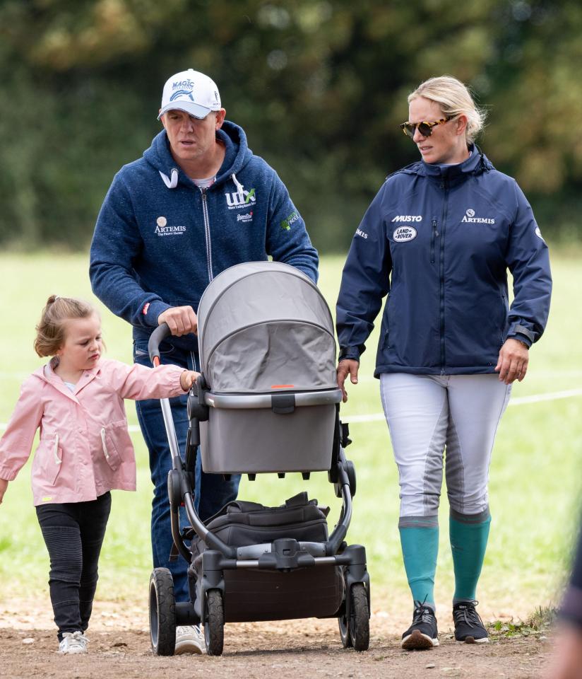  Zara and husband Mike Tindall with their oldest child Mia, who is four years old