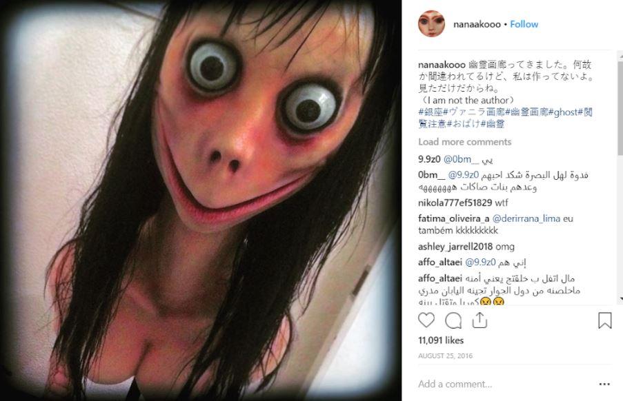 The "Mother Bird" sculpture which became the Momo image appeared to have been first posted online on Instagram in 2016