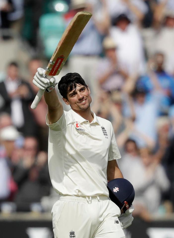  Cook salutes the Oval crowd for their support