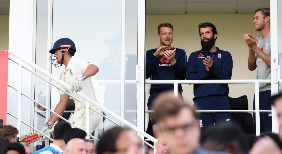  The elation and excitement in the pavilion was clear to see when the former captain reached his century