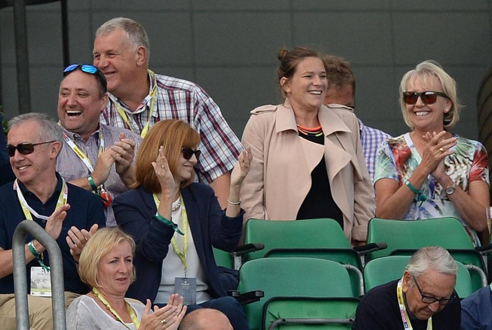 On a magical day for the Cook family, nine-months' pregnant wife Alice stood up to join the cheering for Alastair's last piece of Test history-making