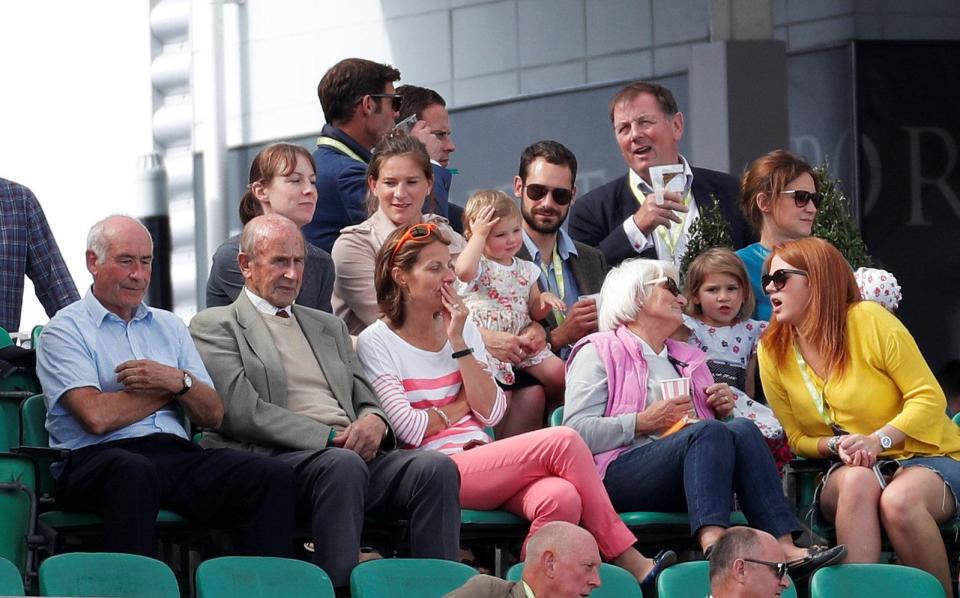 Alastair Cook's wife Alice, who was expecting their third baby today, watched on at The Oval as he became the highest-scoring left-hander ever in Test cricket