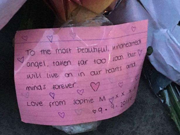  A pal named Sophie left a touching note