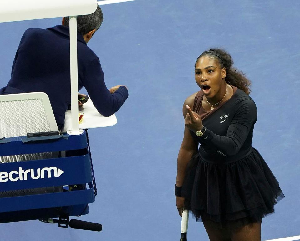  Serena Williams was caught in a tennis storm in the U.S. Open final after claiming umpire Carlos Ramos was a 'thief'