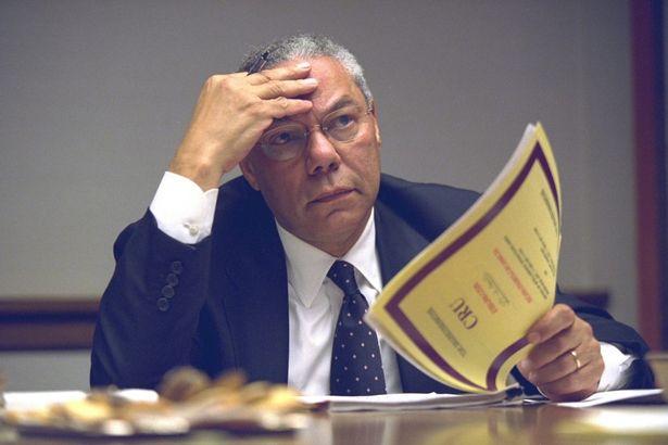  Colin Powell, the former US National Security Adviser, is updated on events