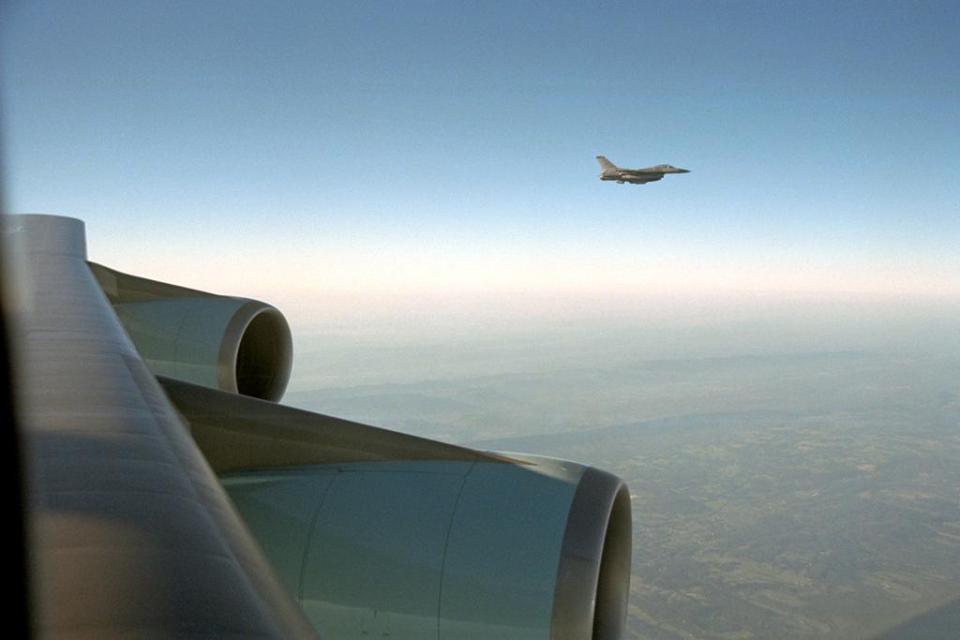  Bush's Air Force One flight from Florida was escorted by the US Air Force