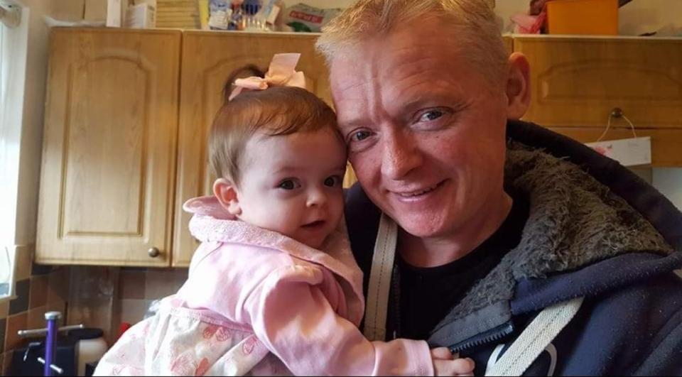 Dad Gary, with Emilie, is urging people to be aware of the deadly signs of sepsis