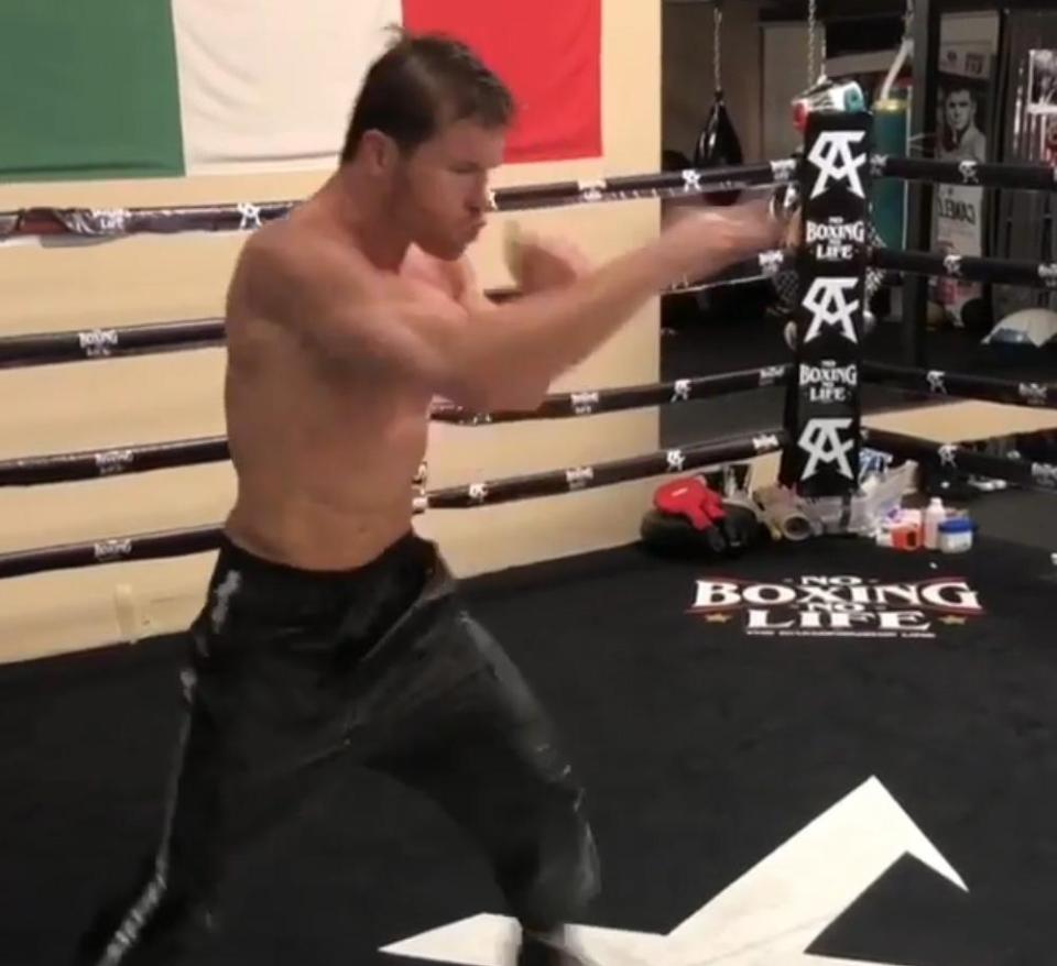  Alvarez looks in good shape and his hand speed electric as he makes his final preparations for the fight