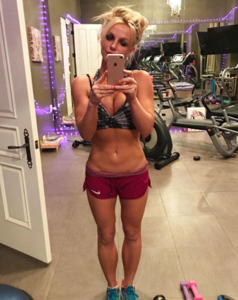  Very few of us can afford a gym like Britney's to take workout selfies in private