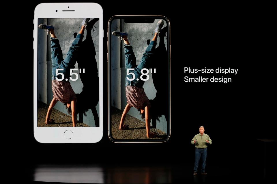  Apple's all-screen designs mean larger displays can be fit into smaller phone bodies