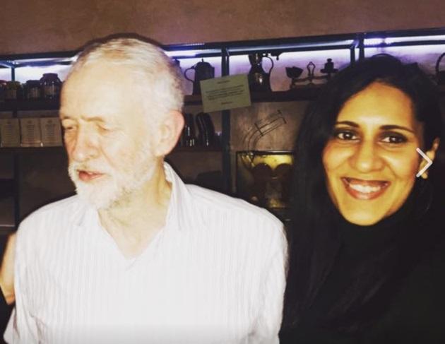  Picture of Jeremy Corbyn and aide Iram Awan who has been using a House of Commons visitor pass for the last nine months