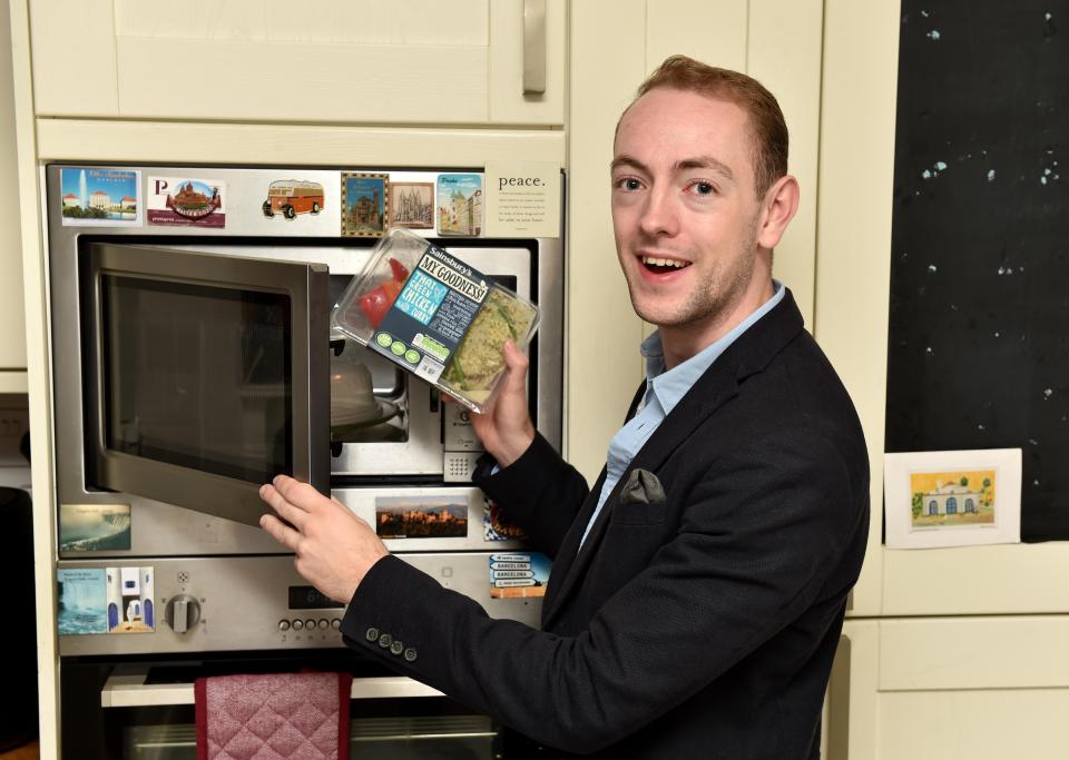  I’m back at my flat but barely have the energy to eat, let alone cook – so I just bung something in the microwave. I then nearly fall asleep, face down, in my plate