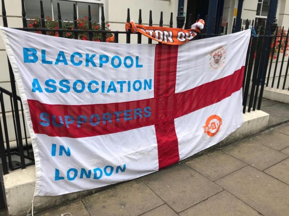  Blackpool fans gathered to protest in London and Preston