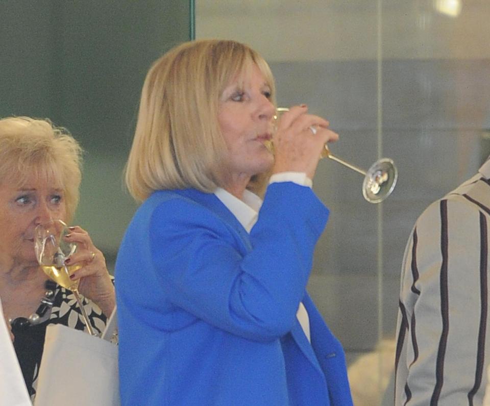  Victoria's mum Jackie was seen toasting her daughter's success