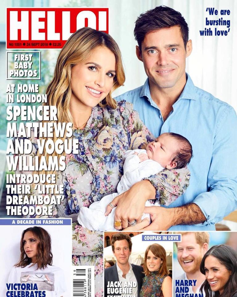  Spencer Matthews and Vogue Williams have called their newborn son Theodore