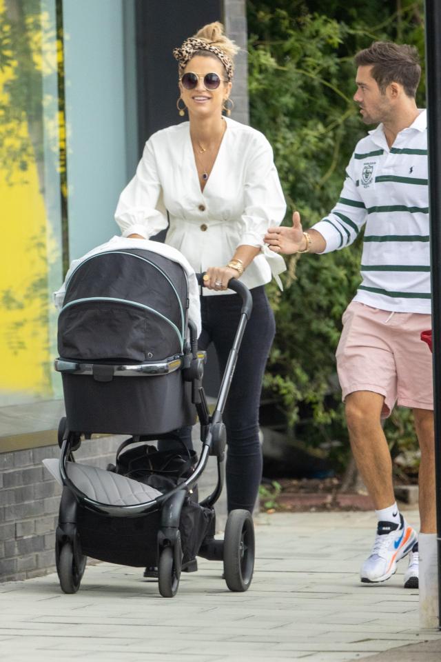  The family looked happy and relaxed as they enjoyed the nice weather