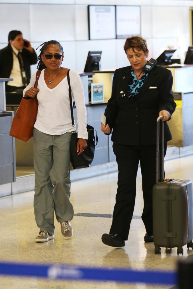  Doria Ragland was pictured flying out of Los Angeles International Airport on Saturday