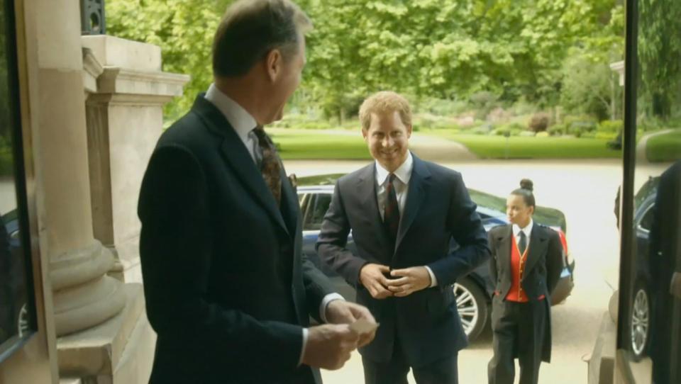  Prince Harry jokes in the documentary that he panics when he bumps into the Queen