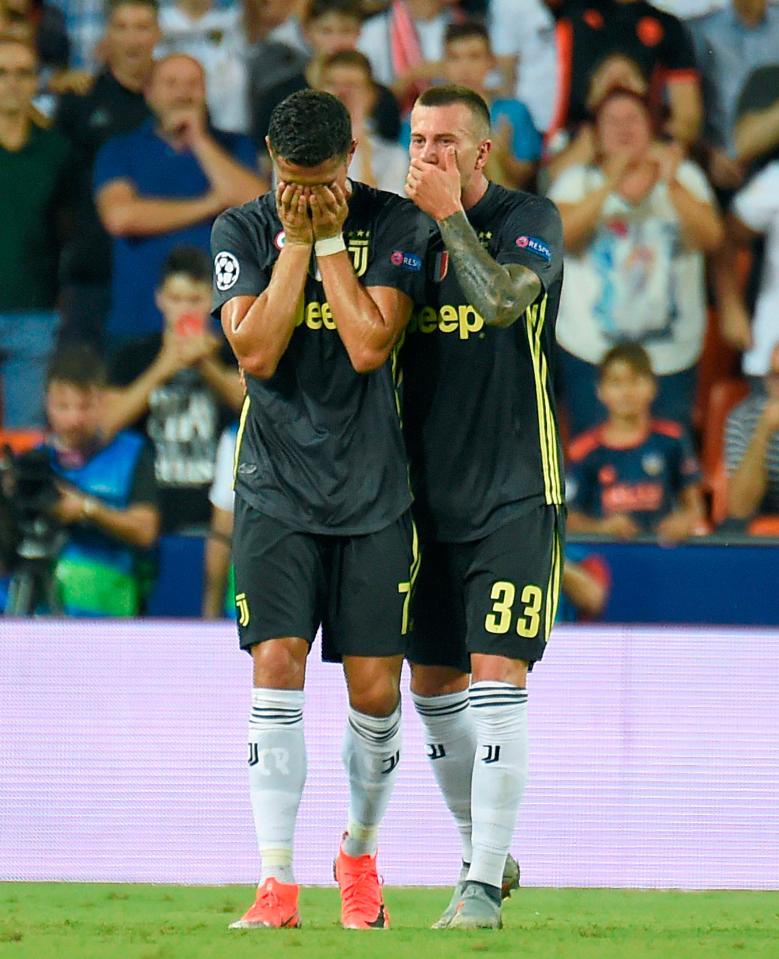  Cristiano Ronaldo was in tears after being shown a red card