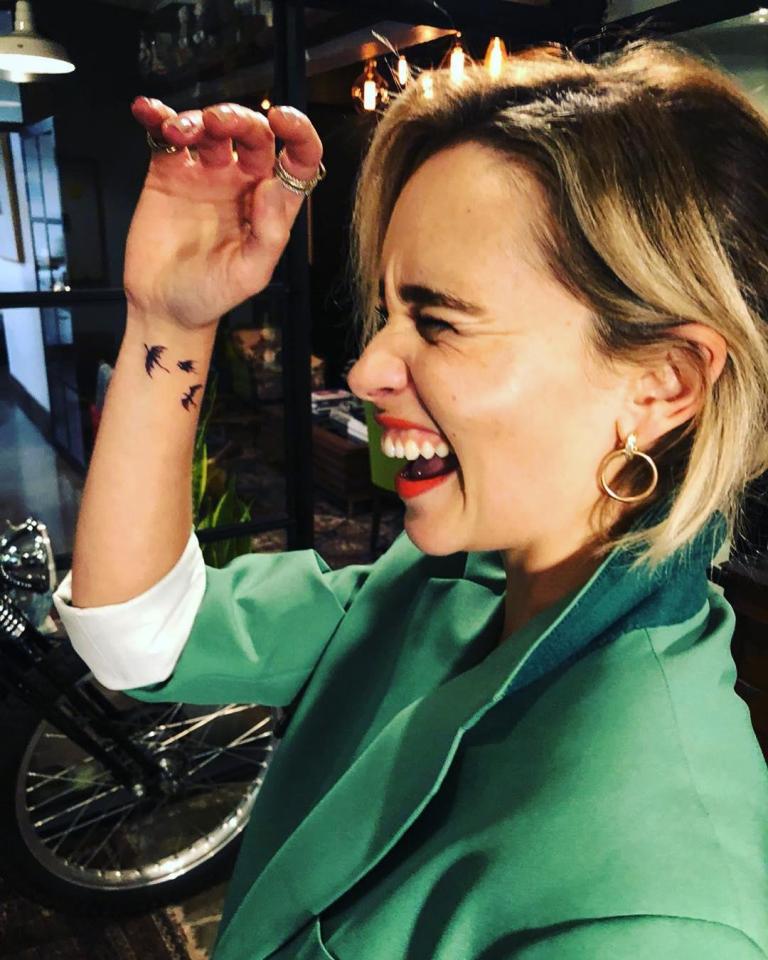  Emilia Clarke got the tattoo shortly after Game Of Thrones' 2018 Emmy win