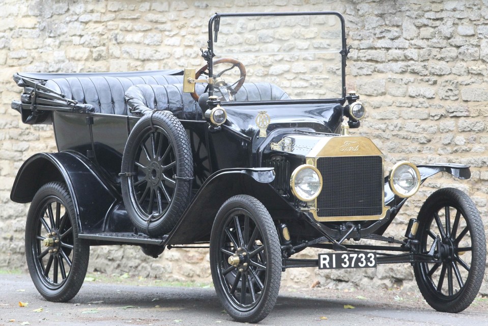 Vintage cars were spotted around the set