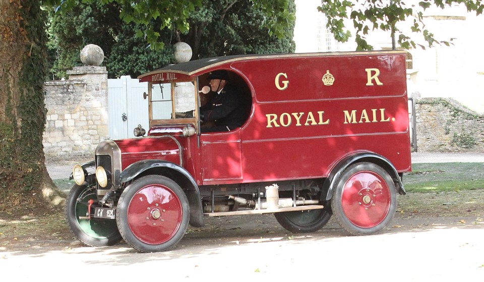 An old post van was seen on the shoot for the upcoming movie