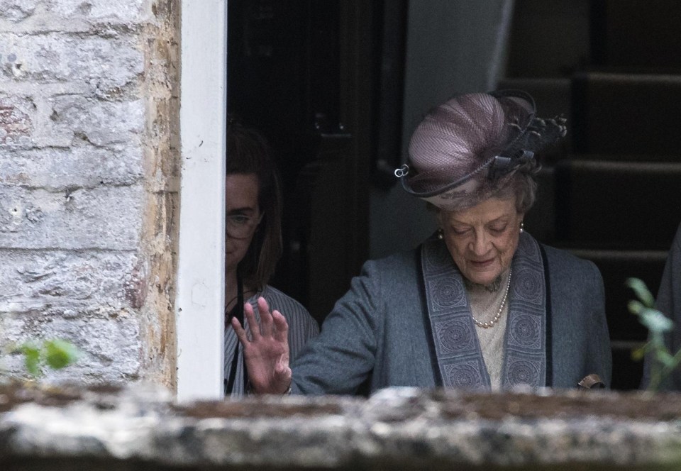 Maggie Smith was spotted filming the Downton Abbey movie