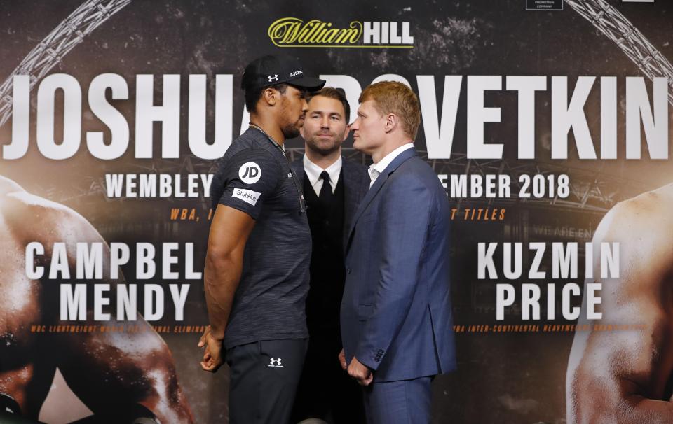  Anthony Joshua fights Alexander Povetkin at Wembley - and is unsurprisingly the huge favourite with the bookies