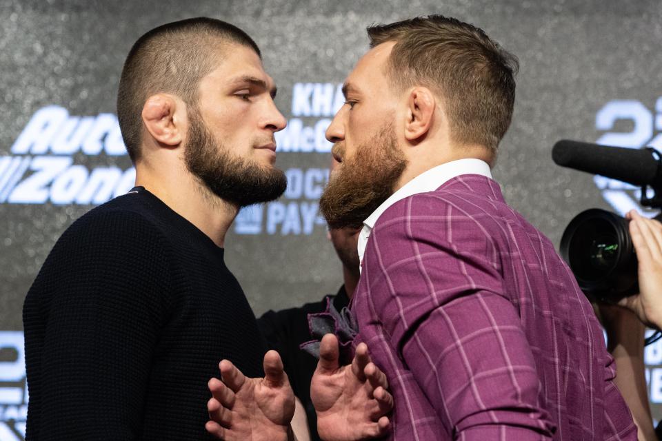  The duo briefly squared up following a bad-tempered press conference UFC supremo Dana White stepped in