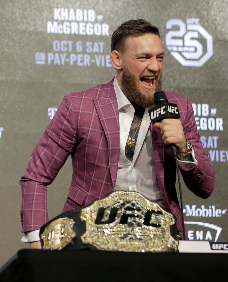  Conor McGregor was his usual brash, outspoken self