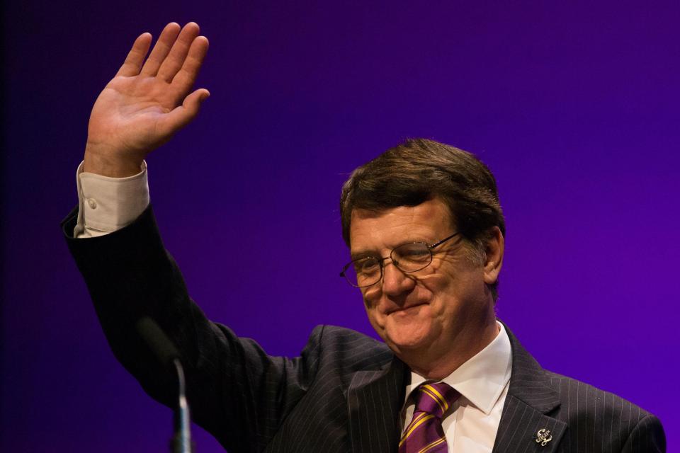 UKIP leader Gerard Batten speaks during the UKIP party conference in Birmingham