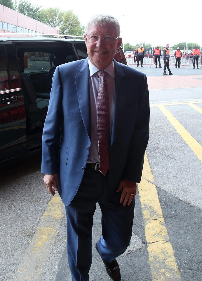 Sir Alex Ferguson beamed on his way into Old Trafford this morning