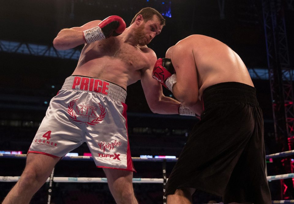  Hulking heavyweight Price looked to be in control of the fight against Kuzmin