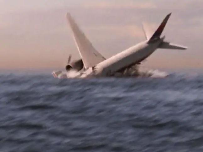 An image from a National Geographic documentary showing how the plane could have gone down