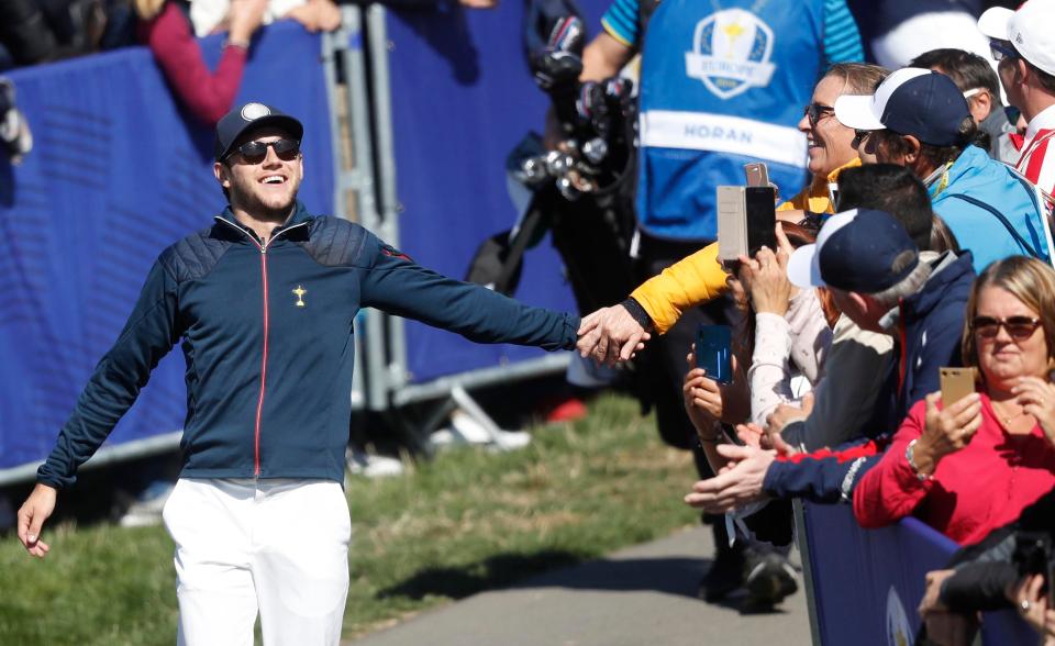  Former One Direction singer Niall Horan is among the star names in attendance for the celebrity match at the Ryder Cup