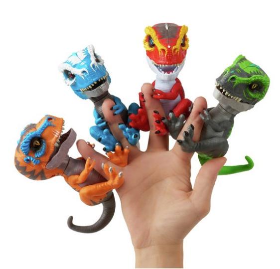  These toys cling to kids' fingers and make roaring noises