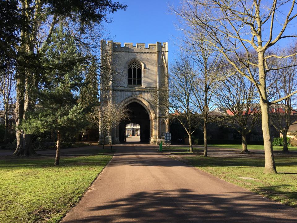  Enter the medieval gatehouse and discover Abbey Gardens on the former site of the Abbey St Edmunds