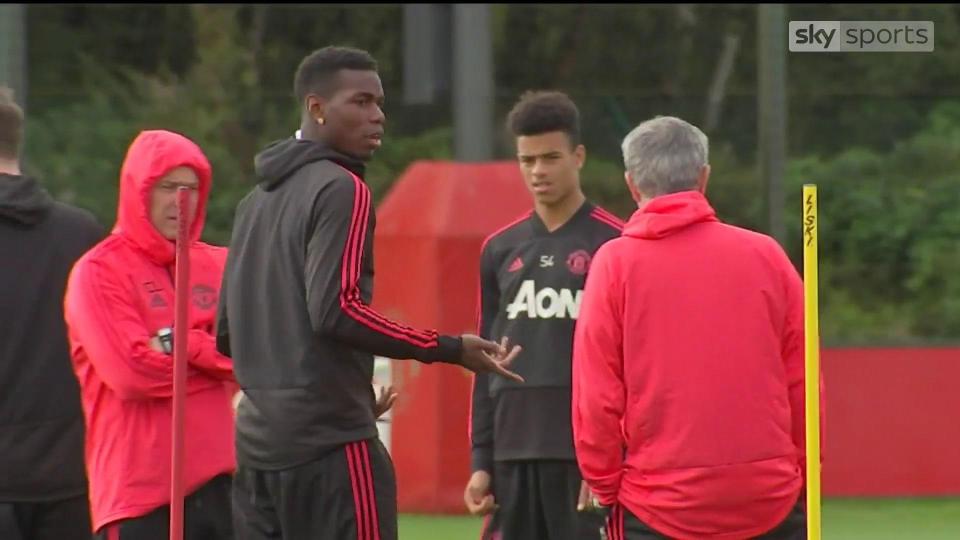  Mourinho argued with Pogba at Carrington after a social media video showed the midfielder laughing during the Carabao Cup defeat to Derby County