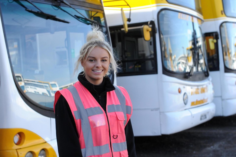 Straight after passing her test, Ellie was tasked with the school run in an 87-seater bus