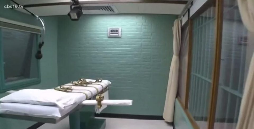  The execution chamber where Troy was strapped down and then injected with lethal does of the killer drug