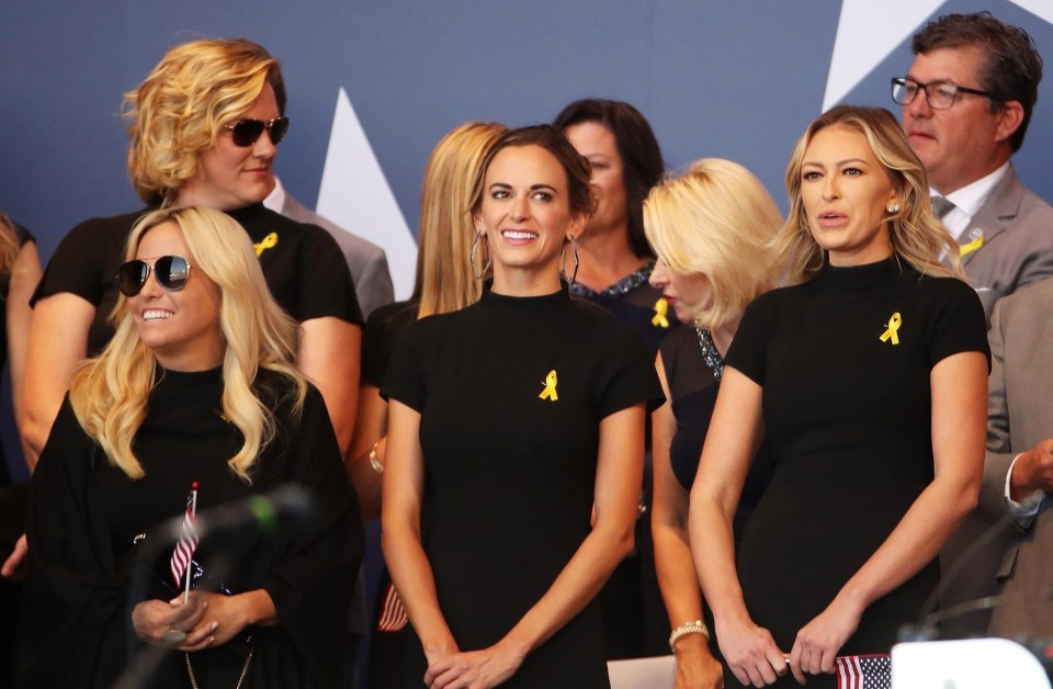 Amy Mickelson, Jena Sims and Paulina Gretzky opted for the all black outfit