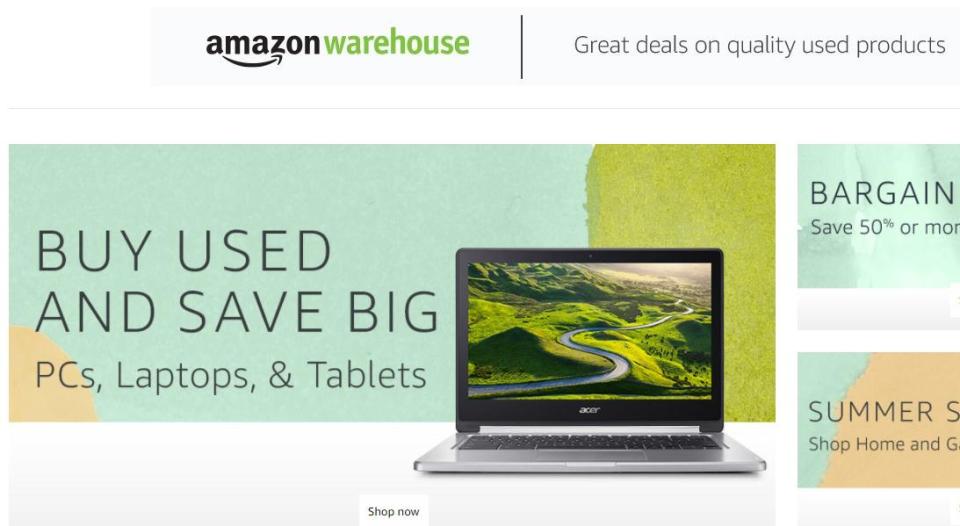 Amazon Warehouse sells refurbished or returned items at a low price