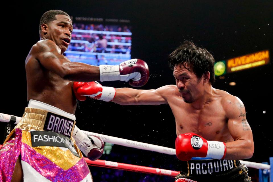  Pacquiao pressured Broner from the opening bell