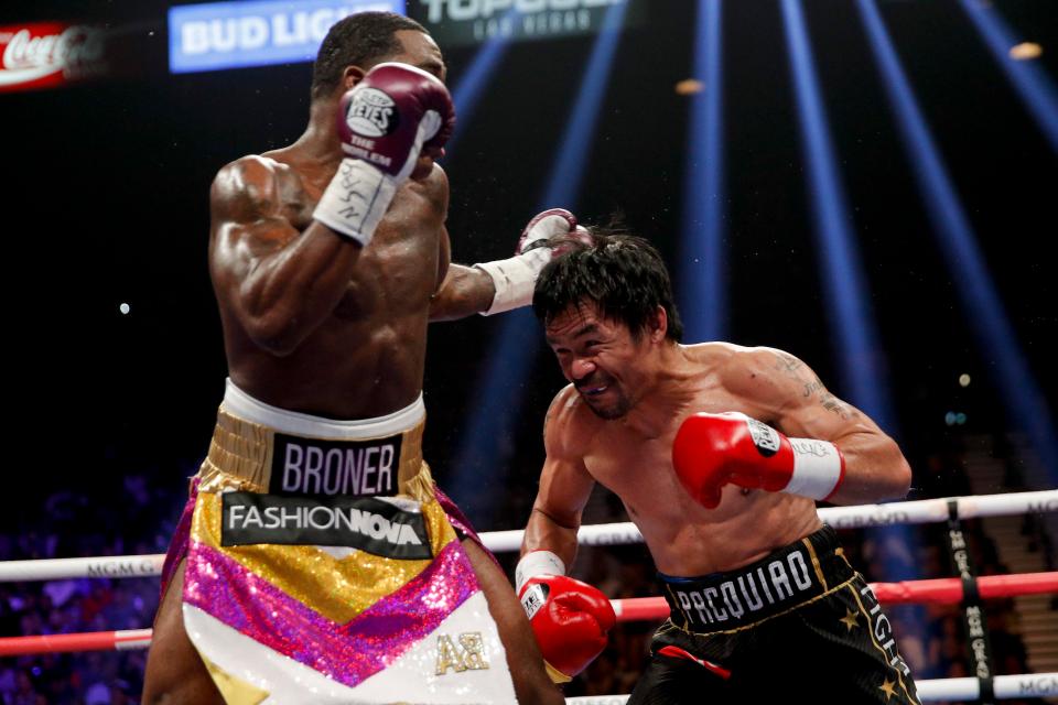  Broner threatened with the counter left hook, but could not land it regularly enough