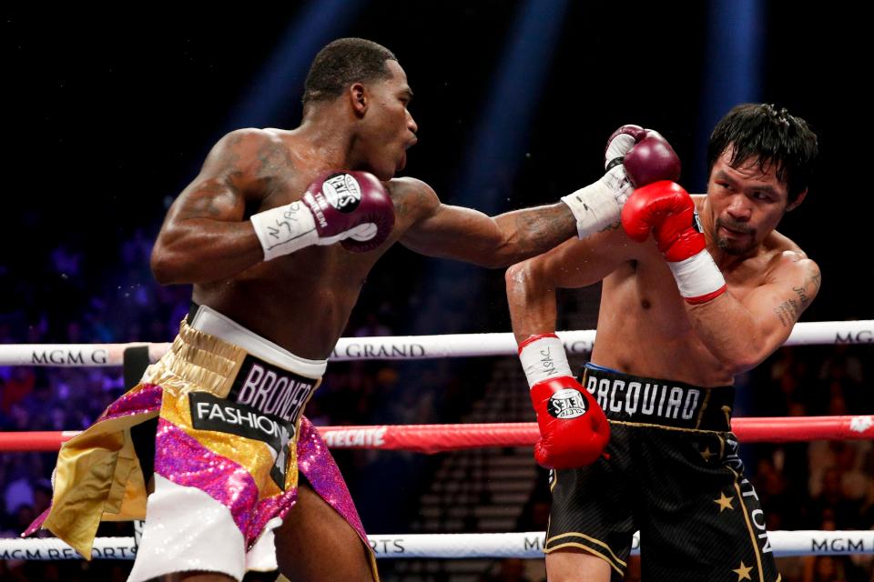  Pacquaio was not troubled in the fight due to Broner's inability to throw more than a single shot