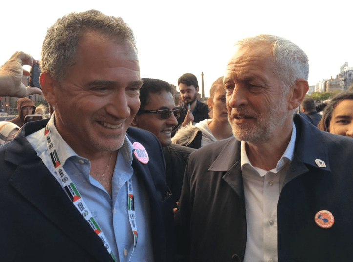  Far-left campaigner Miko Peled was pictured with Jeremy Corbyn in Liverpool